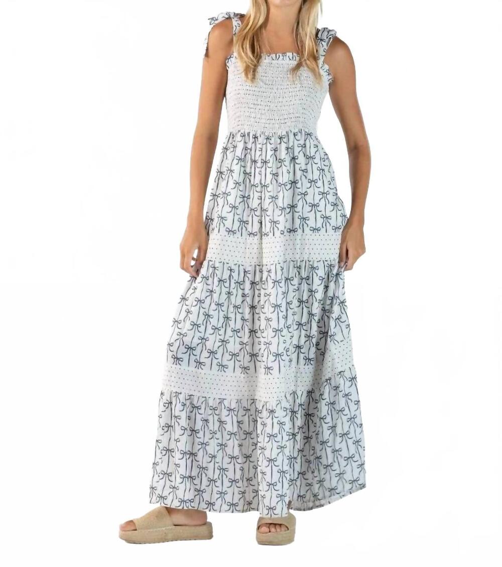 NEW SIMPLY SOUTHERN sweet girl tie maxi dress in multi color